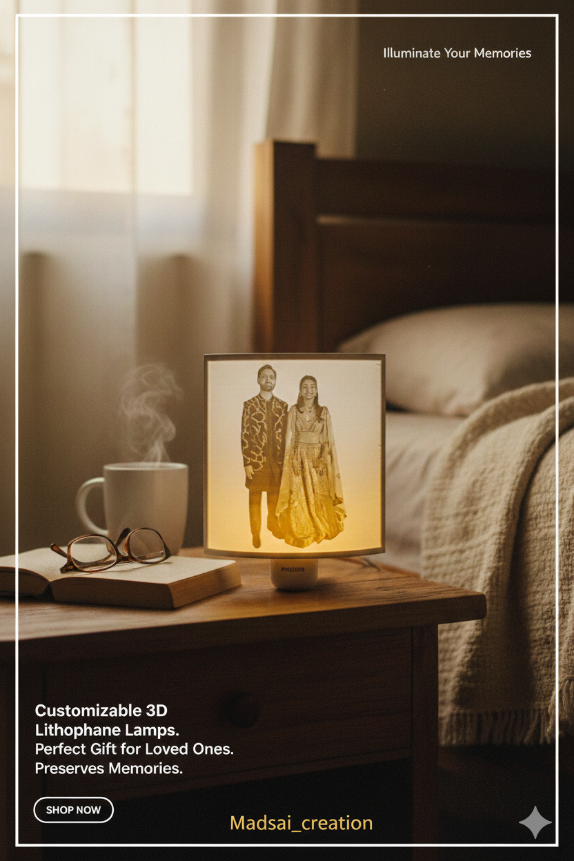 Customizable 3D Lithophone lamps and frame